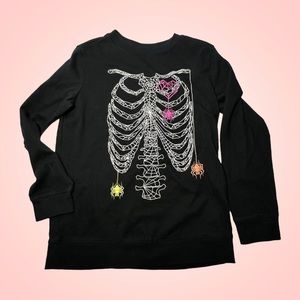 🎃 3/$10 Cat & Jack S (6/7) Black Halloween Skeleton